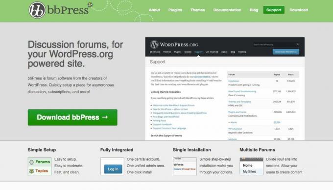 Screenshot dello strumento forum online gratuito bbPress