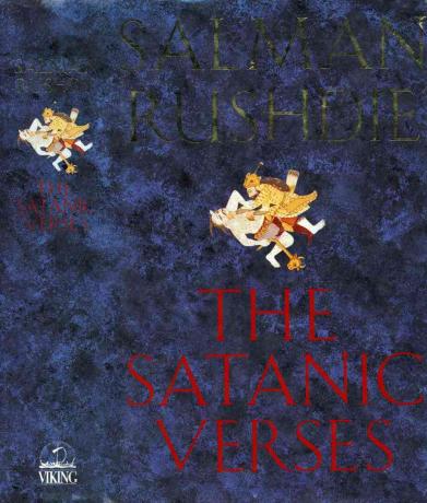 Copertina del libro di Salman Rushdie "The Satanic Verses".