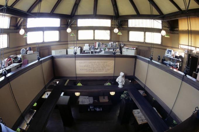 Lo studio di Frank Lloyd Wright, attaccato alla sua casa a Oak Park, Illinois