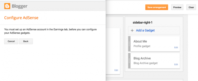 Configura AdSense