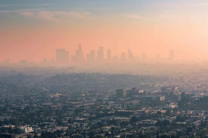 Stati Uniti, California, Los Angeles, smog su Los Angeles