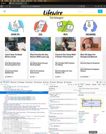 Ispeziona gli elementi web in Firefox