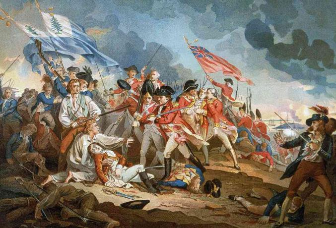 John Trumbull dipinto della battaglia di Bunker Hill