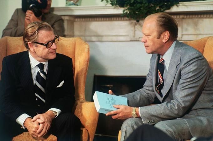 Il presidente Gerald Ford e il vicepresidente Nelson Rockefeller