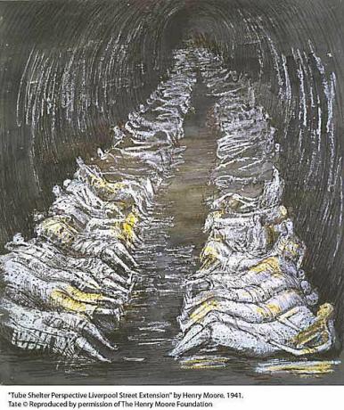 Henry Moore pittura di guerra