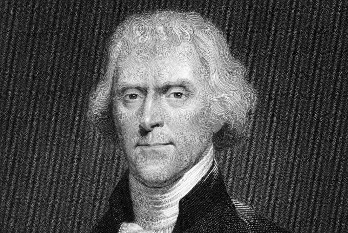 Ritratto inciso del presidente Thomas Jefferson