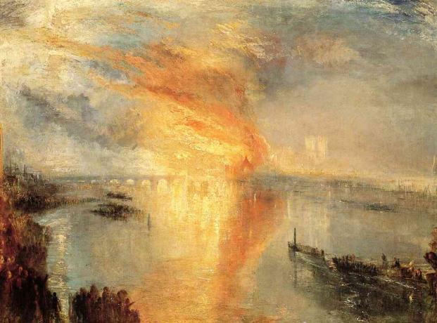 Turner Burning delle case del Parlamento