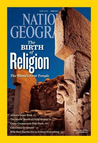 Giugno 2011 Copertina della rivista National Geographic che mostra Gobekli Tepe