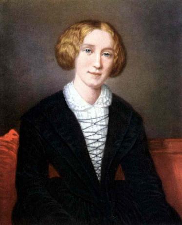 George Eliot come una giovane donna, c1840.