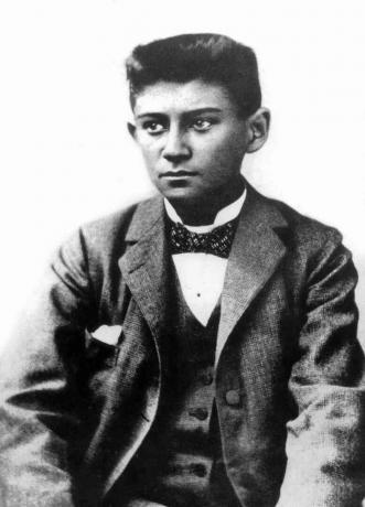 Franz Kafka (1883-1924), scrittore ceco qui giovane c. 1898