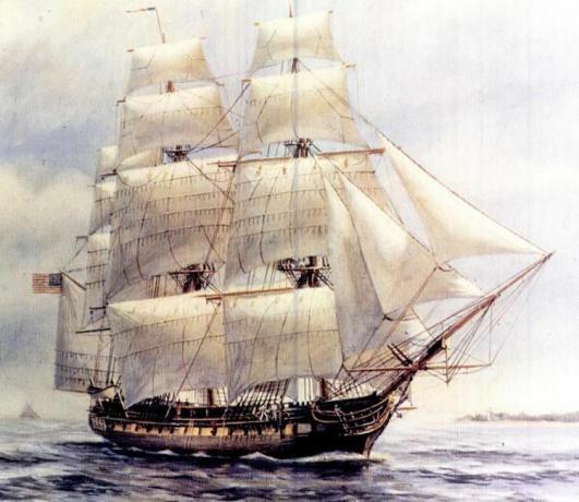 USS Chespeake sotto la vela