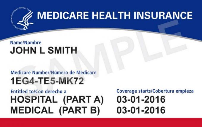 Immagine della nuova carta Medicare rilasciata a partire da aprile 2018