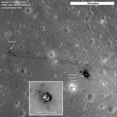 prova visiva dell'atterraggio dell'Apollo 14