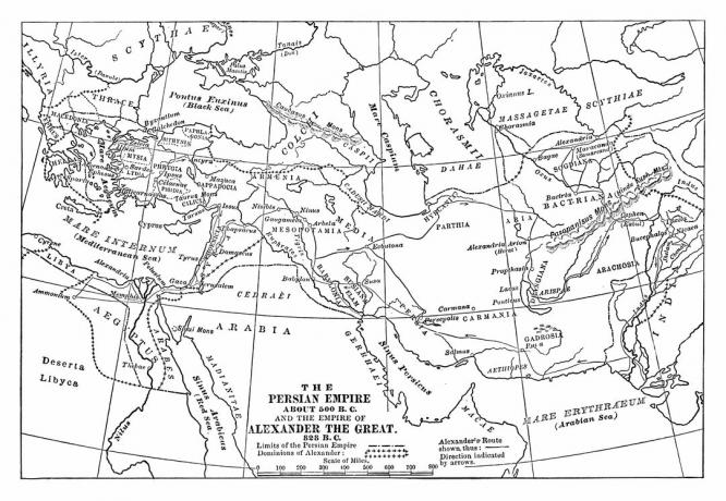 Mappa dell'Impero persiano