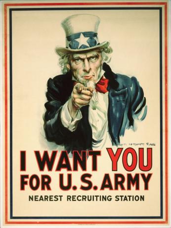 Poster di zio Sam di James Montgomery Flagg