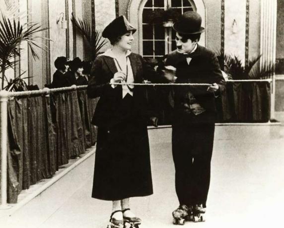 Charlie Chaplin la pista