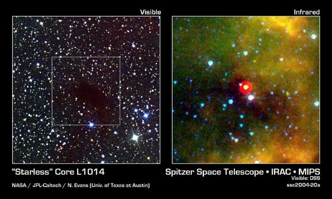 Galleria fotografica del telescopio spaziale Spitzer - Il nucleo senza stelle che non lo è