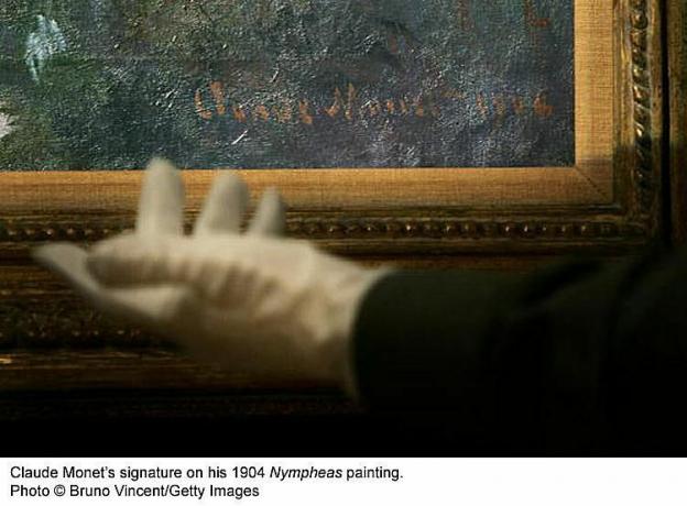 La firma di Claude Monet
