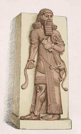 Disegno della statua di Gilgamesh