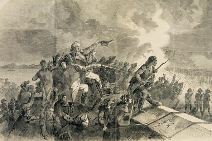 Truppe americane che attaccano Stony Point nel 1779