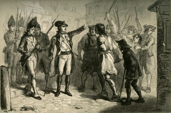 Il governatore reale britannico William Tryon affronta i regolatori della Carolina del Nord nel 1771