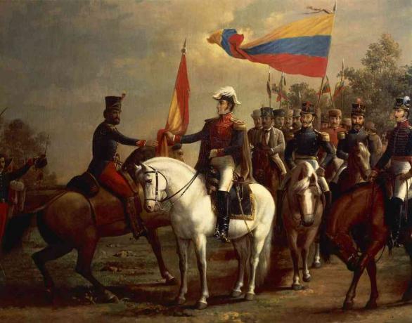 Simon Bolivar durante le guerre di indipendenza latinoamericane