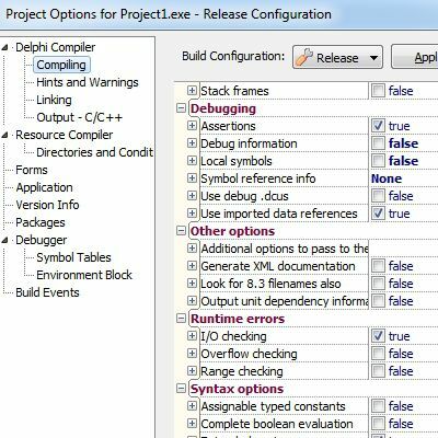 Delphi Release Build Build