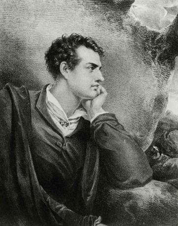 Ritratto di Lord Byron, litografia di Josef Eduard Teltscher c. 1825