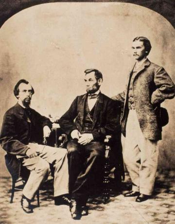 Presidente Lincoln, John G. Nicolay e John Hay