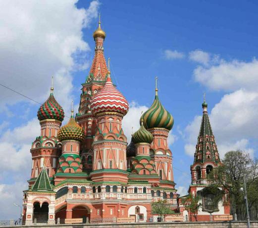 Le guglie di cipolla della Cattedrale di San Basilio a Mosca