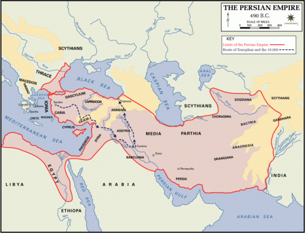 L'impero persiano, 490 a.C.